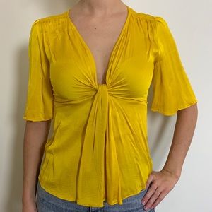 Zara Knotted Satin Blouse